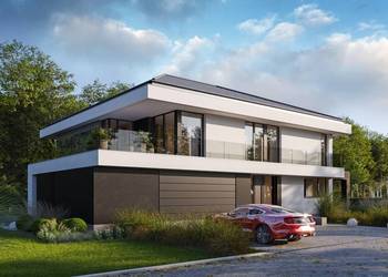 gotowy projekt domu LK-1863 nowoczesny LK & Projekt pow. użytkowa 343 m2