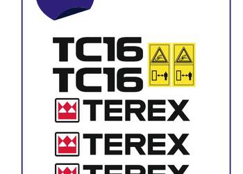 Naklejki minikoparka TEREX TC 10, 16, 19, 25, 29 37 oklejenie nalepki