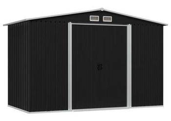 vidaXL Szopa ogrodowa, antracytowa, stalowa, 257 x 205 x 178 cm（SKU:47030）