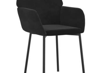 Krzesła stołowe 2 szt. czarne obite aksamitem WM-344707