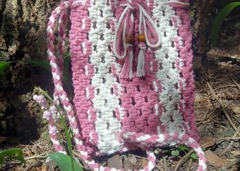 Torebka handmade ze sznurka bawełnianego
