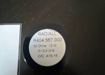 Sztuczne obciążenie Radiall R404.567.000 12W 50 Ohms