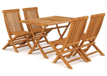5-cz. zestaw mebli ogrodowych lite drewno tekowe WM-3059601