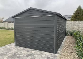 Garaż blaszany 3x5. WZMOCNIONY PROFILAMI W OCYNKU. Producent