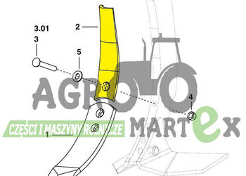 00+9762.50.036.0, 9762500360 NAKŁADKA GÓRNA ŚCINACZ LH 80mm POTTINGER zam