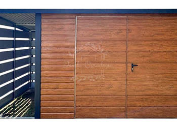 Schowek – domek ogrodowy 3×3 m + wiata 1×3 m drewnopodobny ID1221
