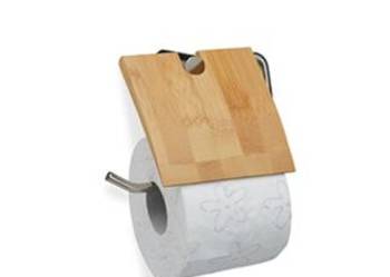 Bambusowy uchwyt na papier toaletowy marki Relaxdays