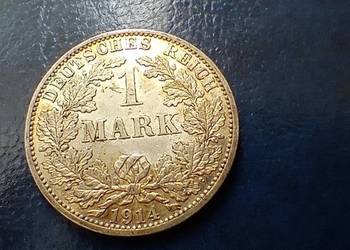 Stare monety 1 marka 1914 A Niemcy srebro