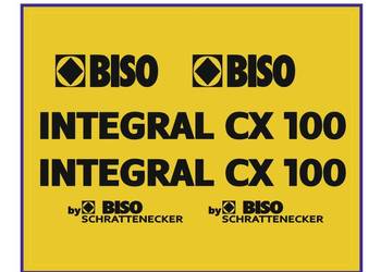 Naklejki Biso Integral CX 100 stół przystawka do rzepaku nalepki