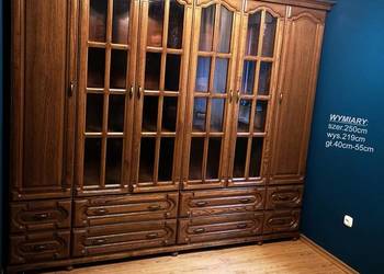 Witryna Duża Biblioteczka 250` (2D-4R) Dąb Orzech BEKAS Mebl
