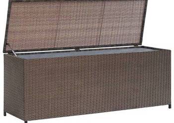 vidaXL Skrzynia ogrodowa, brązowa, 120 x 50 x 60 cm, rattan PE(sku42499)