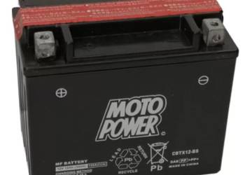 Akumulator motocyklowy 12V 10Ah MotoPower CBTX12-BS (YTX12-BS)