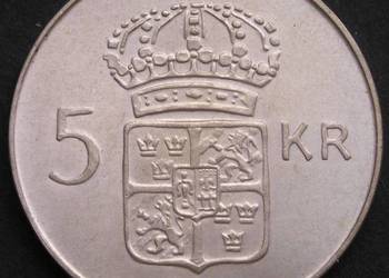 SZWECJA 5 KORON - GUSTAW VI ADOLF - STAN MENNICZY -