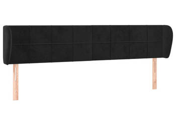 Zagłówek uszak czarny 183x23x78/88 cm aksamitny WM-3117206