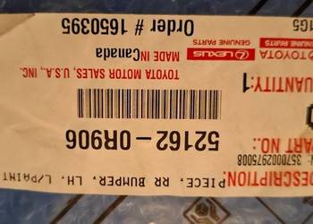 Narożnik zderzaka lewy tył Toyota Rav4 V 52162-0R906