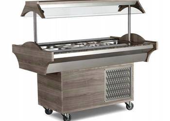 Wózek bufetowy chłodniczy, bar sałatkowy, lada bankietowa Afinox 4xGN 1/1