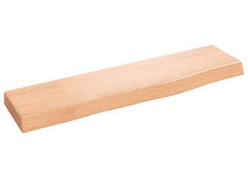 Półka jasnobrązowa 40x10x2 cm lakierowane lite drewno dębowe WM-363620
