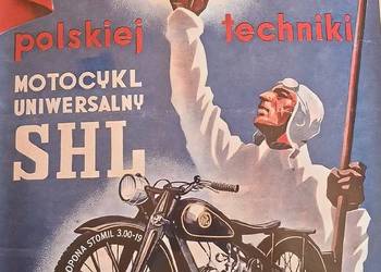 Plakat Reklama POLSKA OPONA STOMIL SHL M04 SOKÓŁ 600 Sokół 1000 Sokół 125