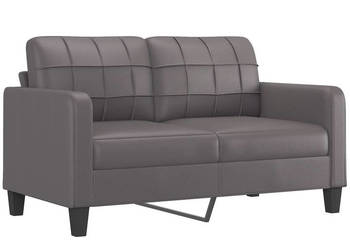 2-osobowa sofa szary 140 cm sztuczna skóra WM-359119