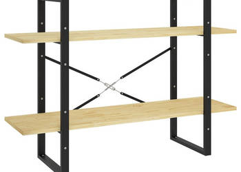 2-poziomowy regał na książki 100x30x70 cm lite drewno sosnowe WM-806472