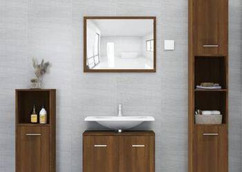 vidaXL Szafka łazienkowa, brązowy dąb, 30x30x95 cm(sku825839)