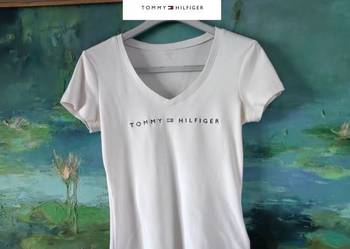 koszulka z kryształkami Tommy Hilfiger bluzka damska t-shirt top