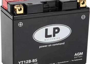 Akumulator 10Ah 140A motocyklowy Landport YT12B-BS 12V