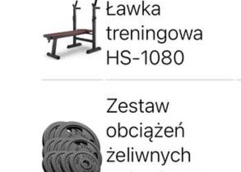 Siłownia 140kg obciążenia +ławka