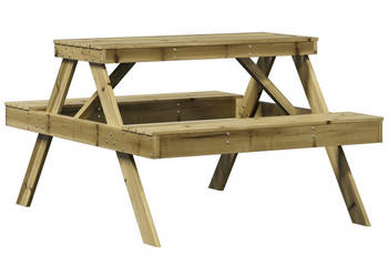 Stół piknikowy 105x134x75 cm impregnowane drewno sosnowe WM-832571