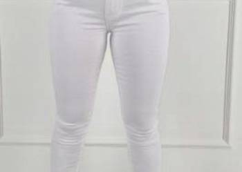 M.SARA SPODNIE JEANS PUSH UP WYSZCZUPLAJĄCE WYSOKI STAN BIAŁE rozm 38 / 4XL