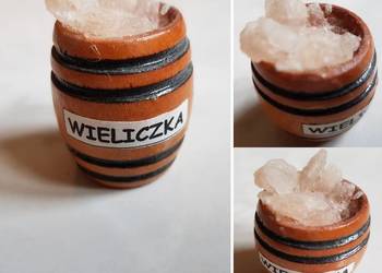 beczka beczułka drewniana kadź z solą z wieliczki pamiątka o