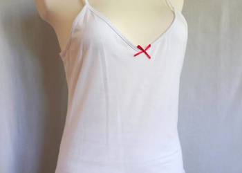 Podkoszulka biała Top ramiączka r. 38/40 bawełna gruba 100% Avon NOWA