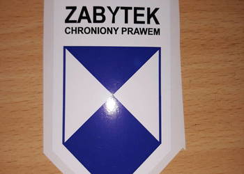 Zabytek chroniony prawem naklejki