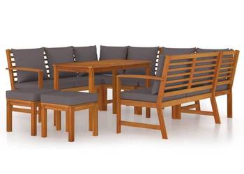 vidaXL 9-cz zestaw mebli ogrodowych z poduszkami(SKU:3154977)