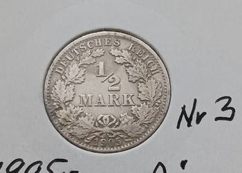 1/2 Marki Prusy 1905 r. - nr 3 - mennica  A