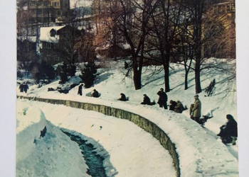 Pocztówka Krynica lata 70-te PRL-u + Znaczek