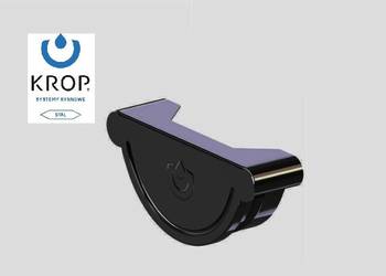 KROP STAL System rynnowy DENKO RYNNY 130 (125 głęboka)CZARNY