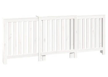 Osłona grzejnika biała 210x21x85 cm lite drewno sosnowe WM-822587