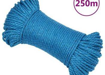 vidaXL Linka robocza, niebieska, 3 mm, 250 m, polipropylen(sku152960)