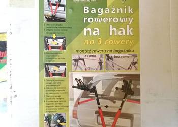 BAGAŻNIK ROWEROWY NA HAK 3 ROWERY NOŻYCE AMOS