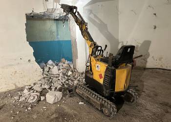 Minikoparka kucie młot mikrokoparka wynajmę wypożyczę koparke wiertnica