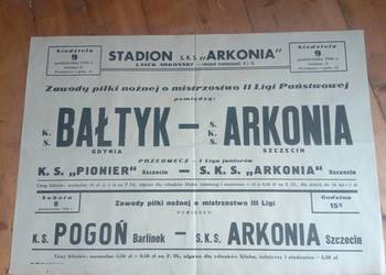 Afisz meczowy Baltyk-Arkonia