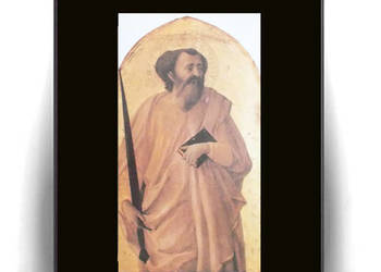 religijny plakat A4, święty Paweł obrazek A4, malarstwo plakat 21x30 poster