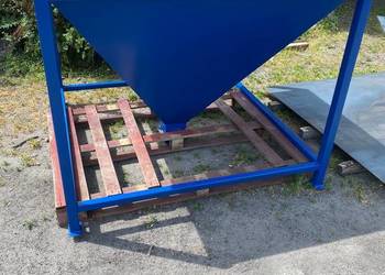 Kosz zasypowy do big bag, bufor, paczkarka 1,5 m3