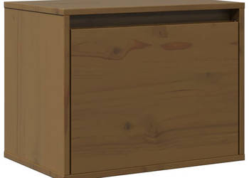 Szafka ścienna miodowy brąz 45x30x35 cm lite drewno sosnowe WM-813441