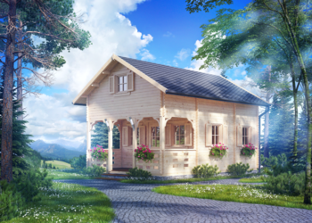 DREWNIANY DOMEK LETNISKOWY JAN 55 + 10 M2