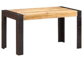 vidaXL Stół jadalniany, 140 x 70 x 76 cm, lite surowe drewno（SKU:289654）