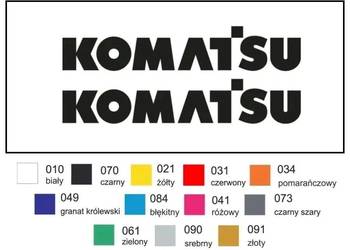 Naklejka wlepka KOMATSU 49 cm - 2 szt Zamiennik