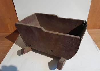 Stara zabytkowa kołyska dla lalek lalki zabawka retro vintage