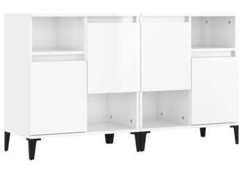 Komody 2 szt. biel z połyskiem 60x35x70 cm WM-3185729